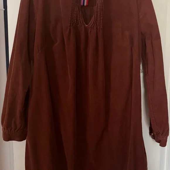 Boden Cordelia Corduroy Red Brown Dress - Picture 5 of 7
